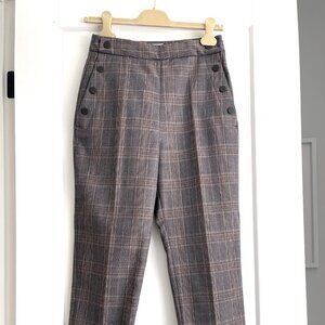 Sandro Designer High Quality Tapered Trouser with Button Detailing - Small